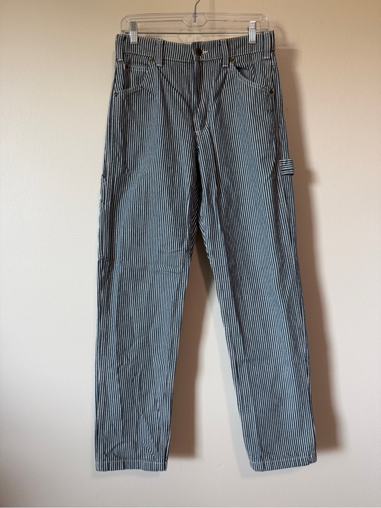Dickies Denim - NWOT Dickies Garyville Hickory Navy Stripe Carpenter Pants sz 30x32 100% cotton